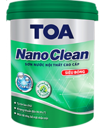 SƠN NƯỚC NỘI THẤT TOA NANOCLEAN (Siêu bóng) - 15L