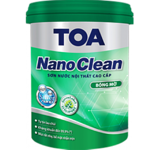 SƠN NỘI THẤT TOA NANOCLEAN (Bóng mờ) - 15L