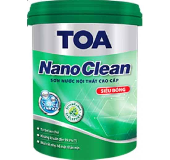 SƠN NƯỚC NỘI THẤT TOA NANOCLEAN (Siêu bóng) - 15L