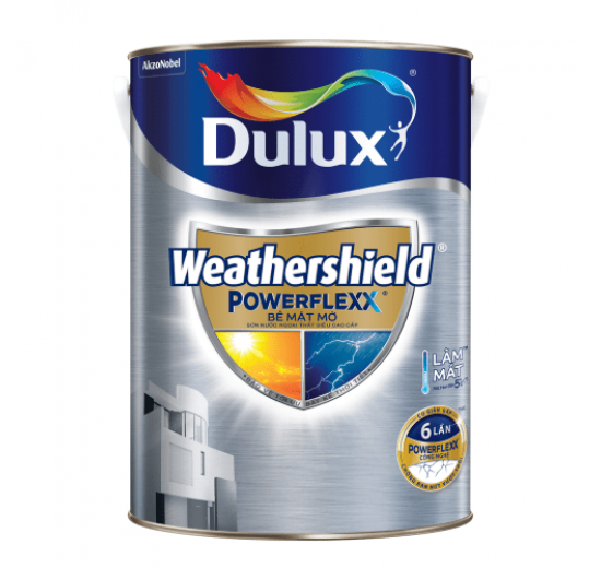 Dulux ngoại thất WeatherShield Powerflexx (Bóng - GJ8B/ Mờ - GJ8) - 5L