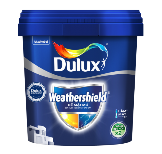 Dulux ngoại thất WeatherShield (Bóng - BJ9/ Mờ - BJ8) -15L
