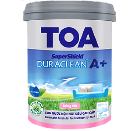 SƠN NƯỚC NỘI THẤT TOA SUPERSHIELD DURACLEAN A+ (Bóng mờ) - 5L